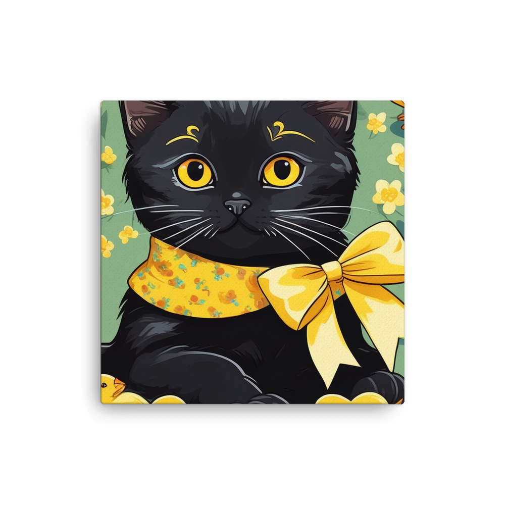 PugMug Custom Black British Shorthair Cat Canvas