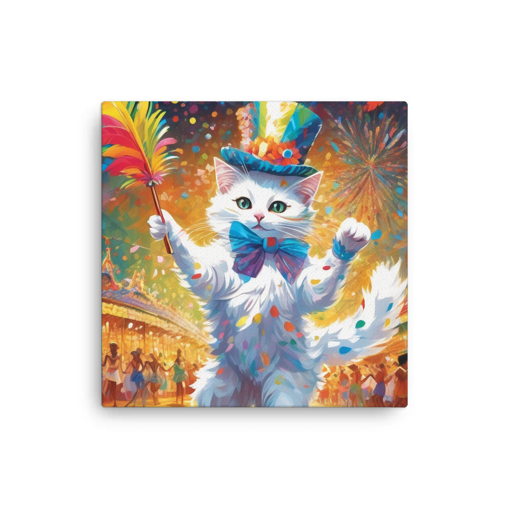 PugMug Custom White Companion Cat Canvas
