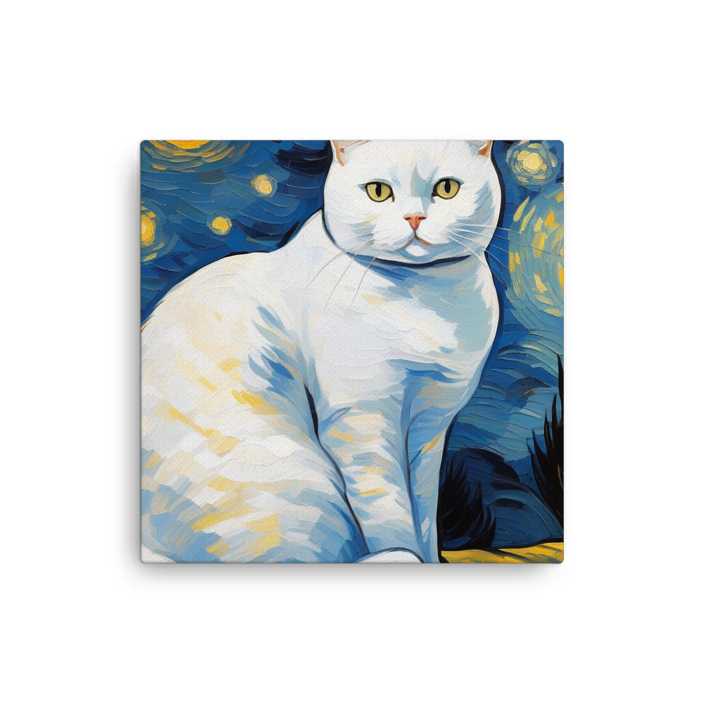 PugMug Custom White British Shorthair Cat Canvas