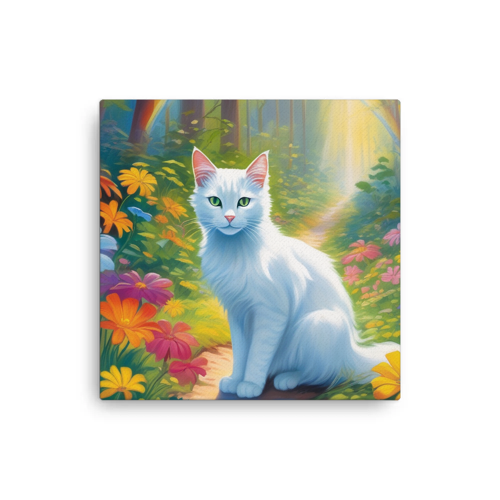 PugMug Custom White Companion Cat Canvas