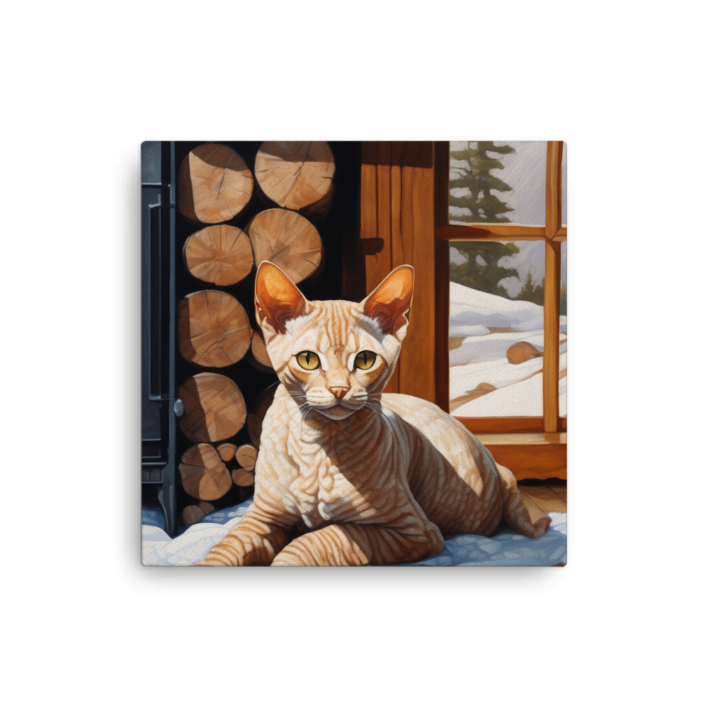 PugMug Custom Tabby Devon Rex Cat Canvas