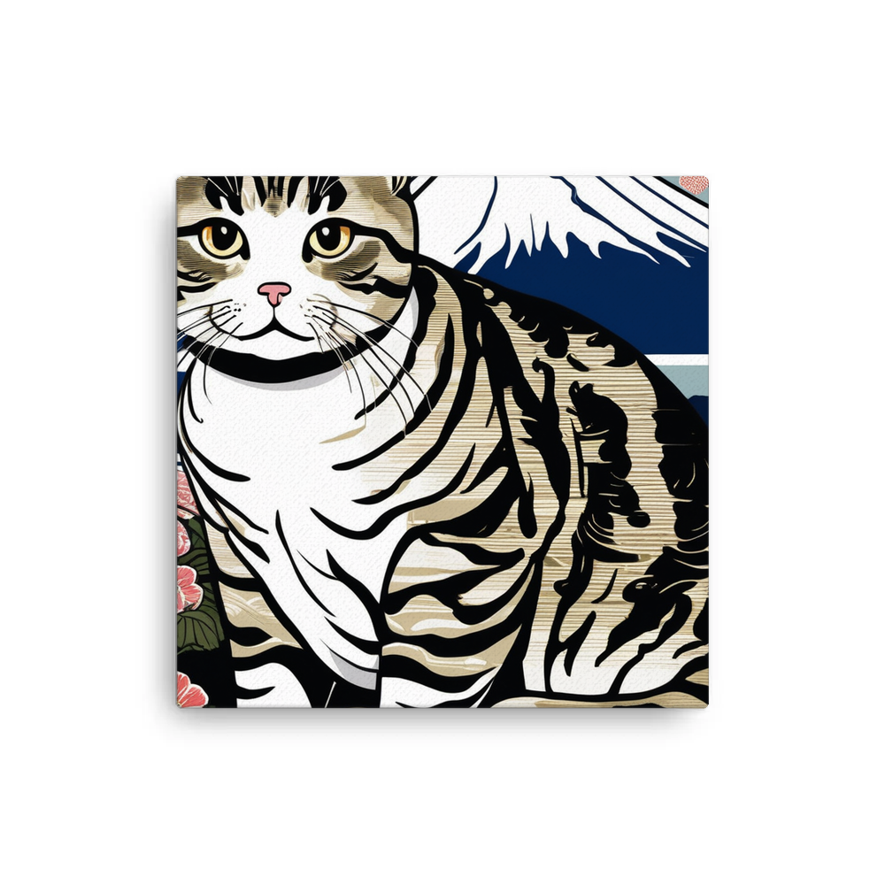 PugMug Custom Tabby Scottish Fold Cat Canvas