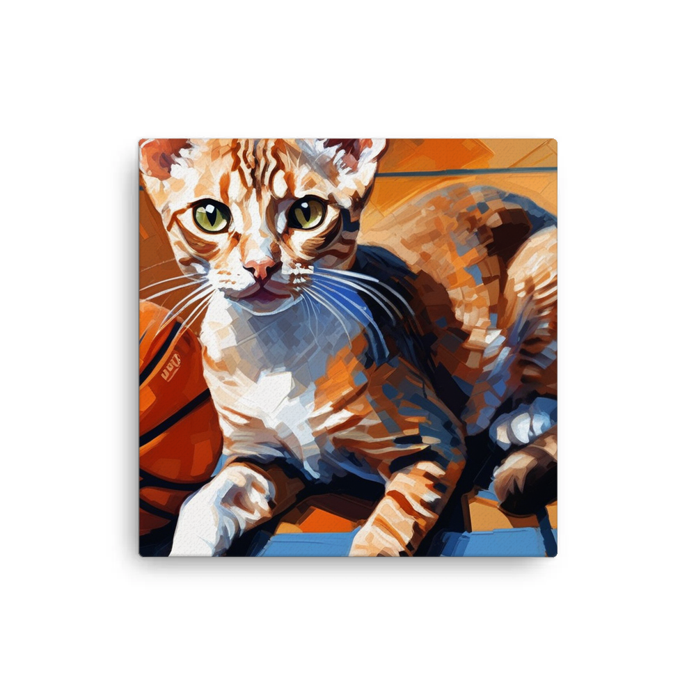 PugMug Custom Tabby Devon Rex Cat Canvas