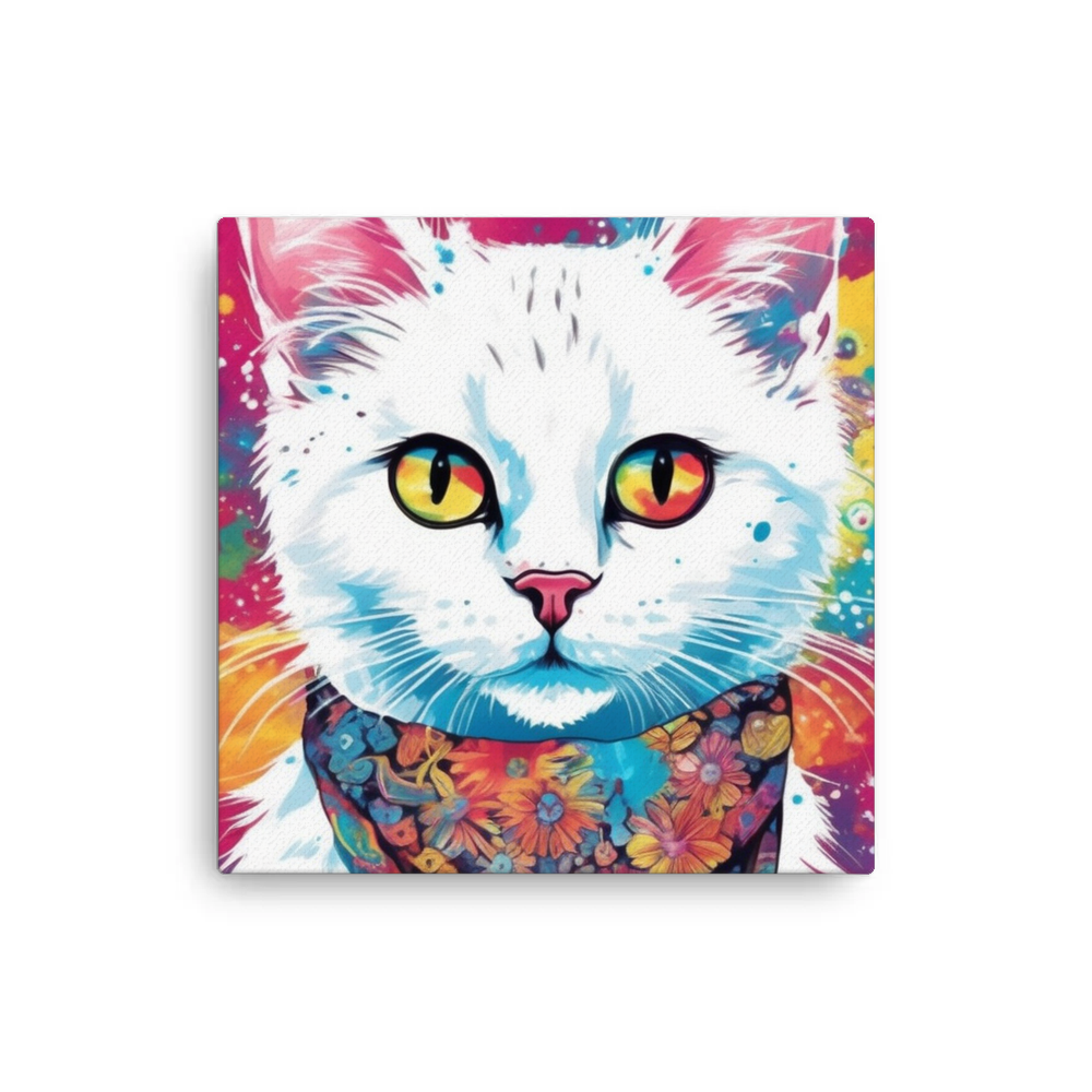 PugMug Custom White Companion Cat Canvas