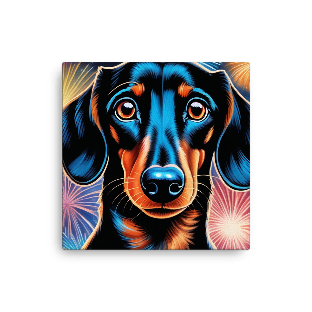 PugMug Custom Black Dachshund Canvas