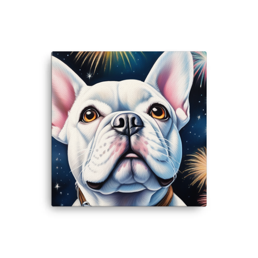 PugMug Custom White French Bulldog Canvas