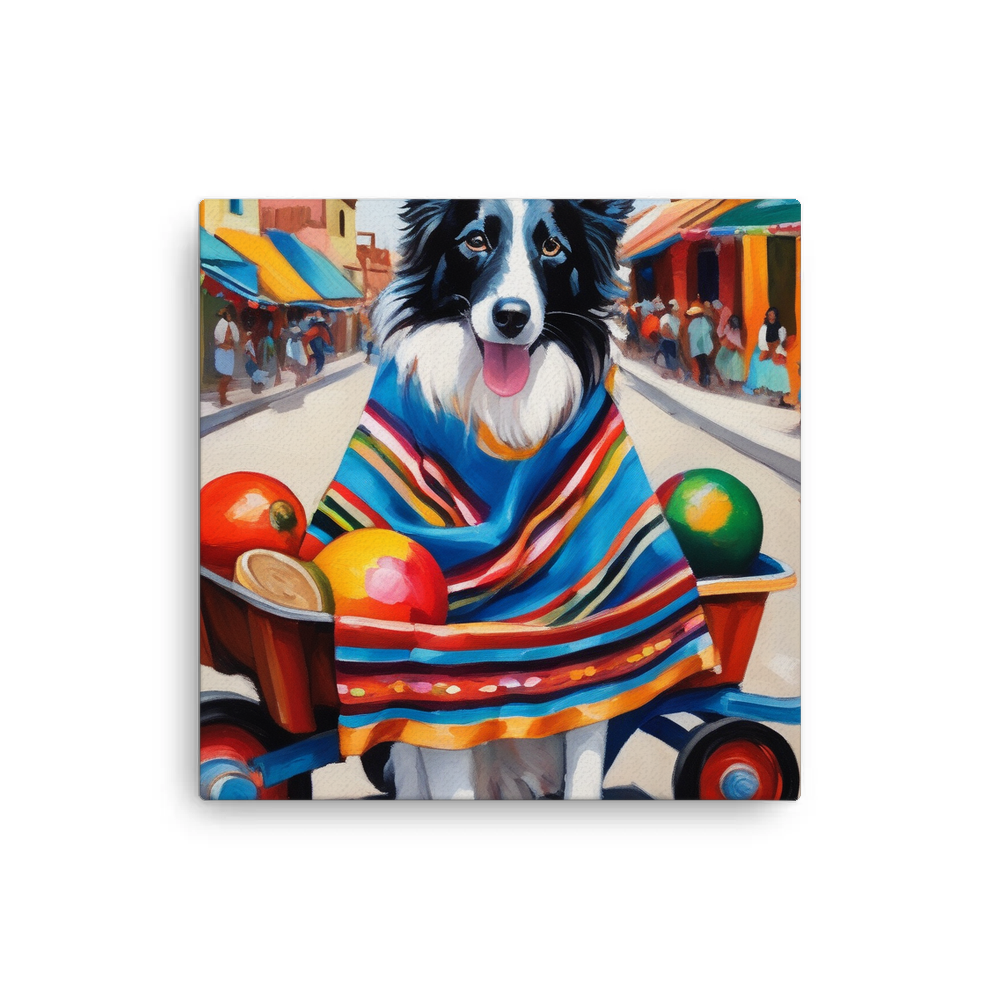 PugMug Custom Blue Merle Border Collie Canvas