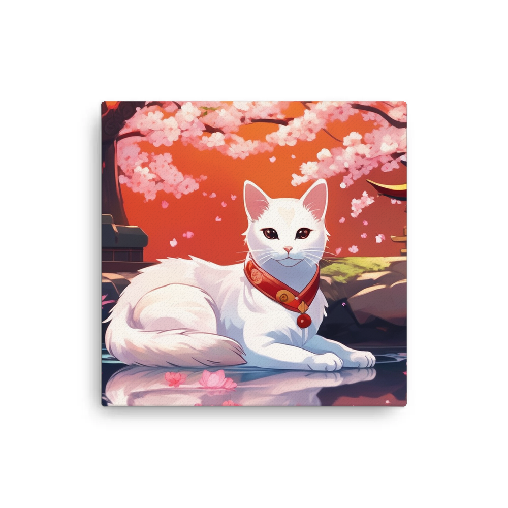 PugMug Custom White Companion Cat Canvas