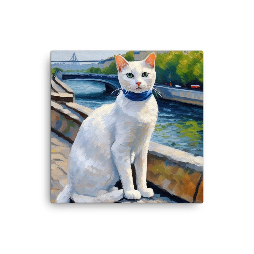 PugMug Custom White Companion Cat Canvas