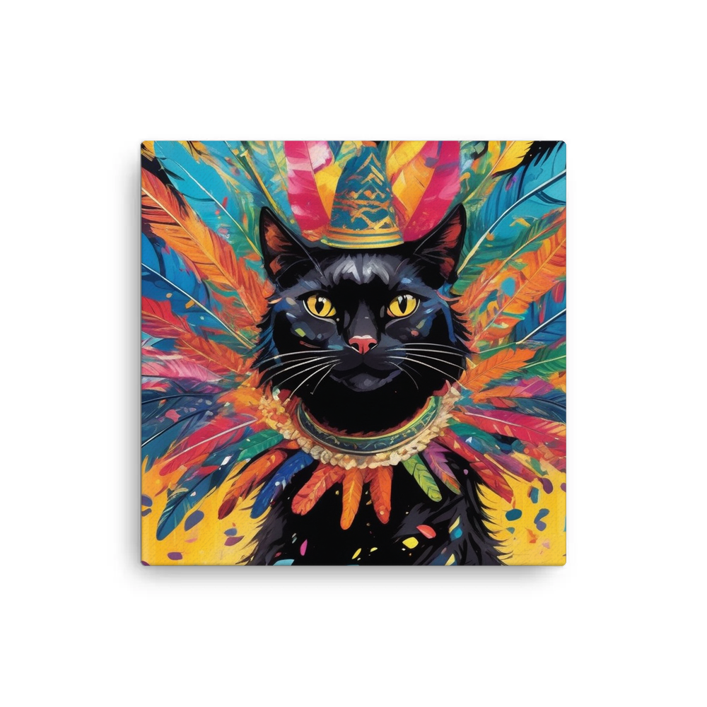 PugMug Custom Black Exotic Cat Canvas