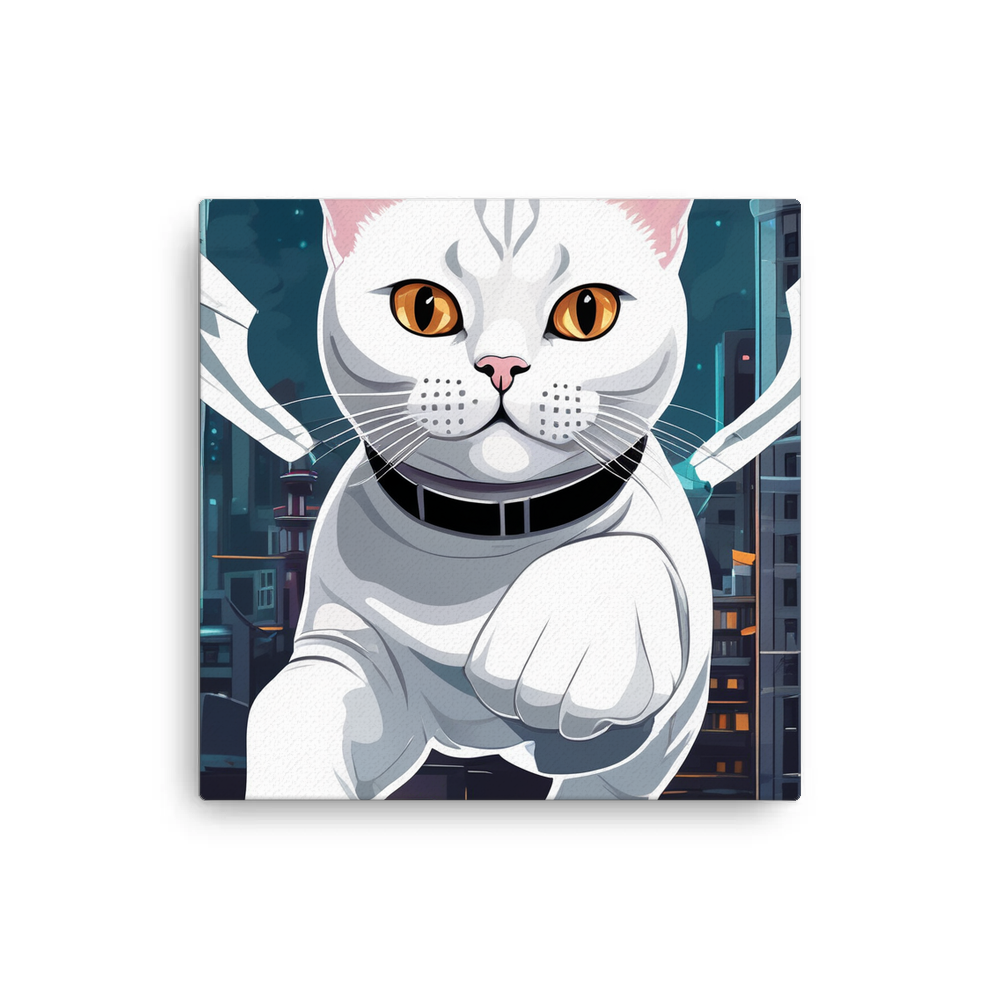 PugMug Custom White British Shorthair Cat Canvas