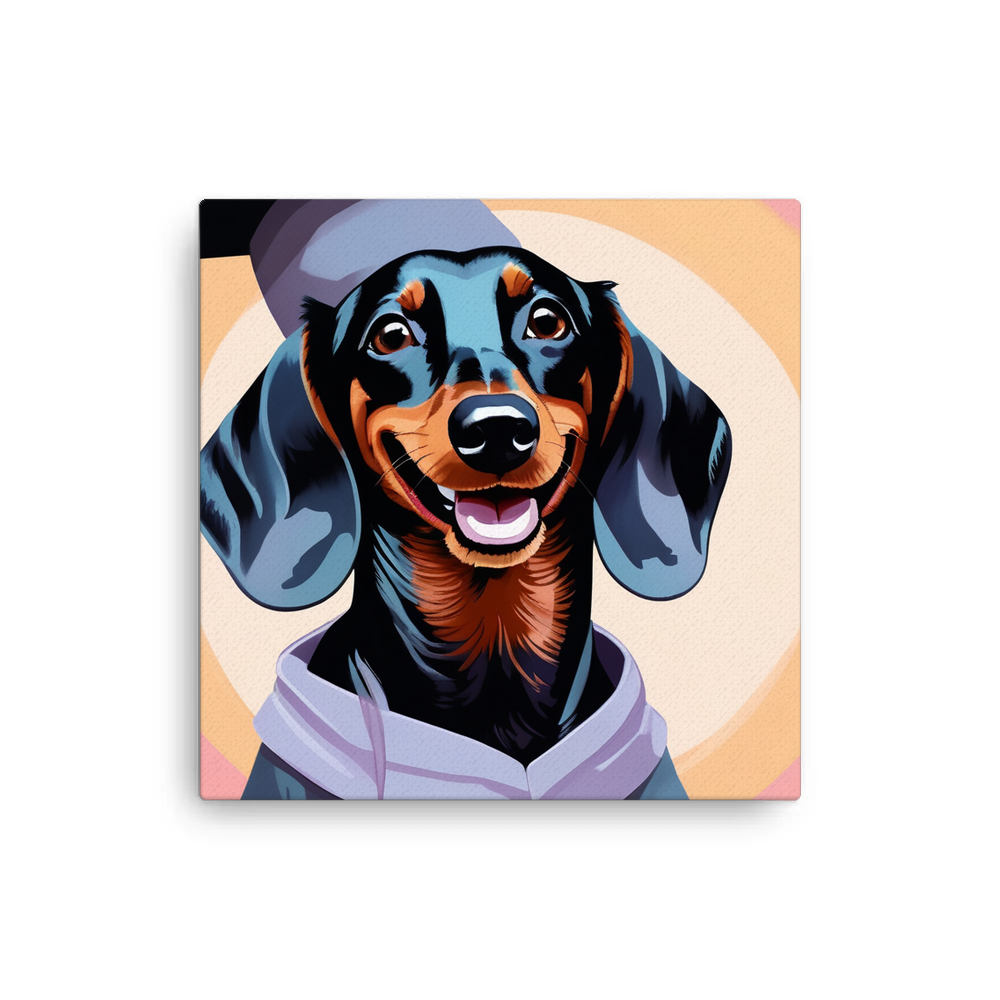 PugMug Custom Black Dachshund Canvas