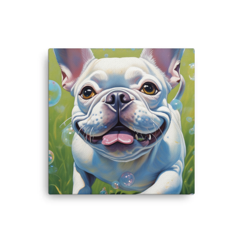 PugMug Custom White French Bulldog Canvas