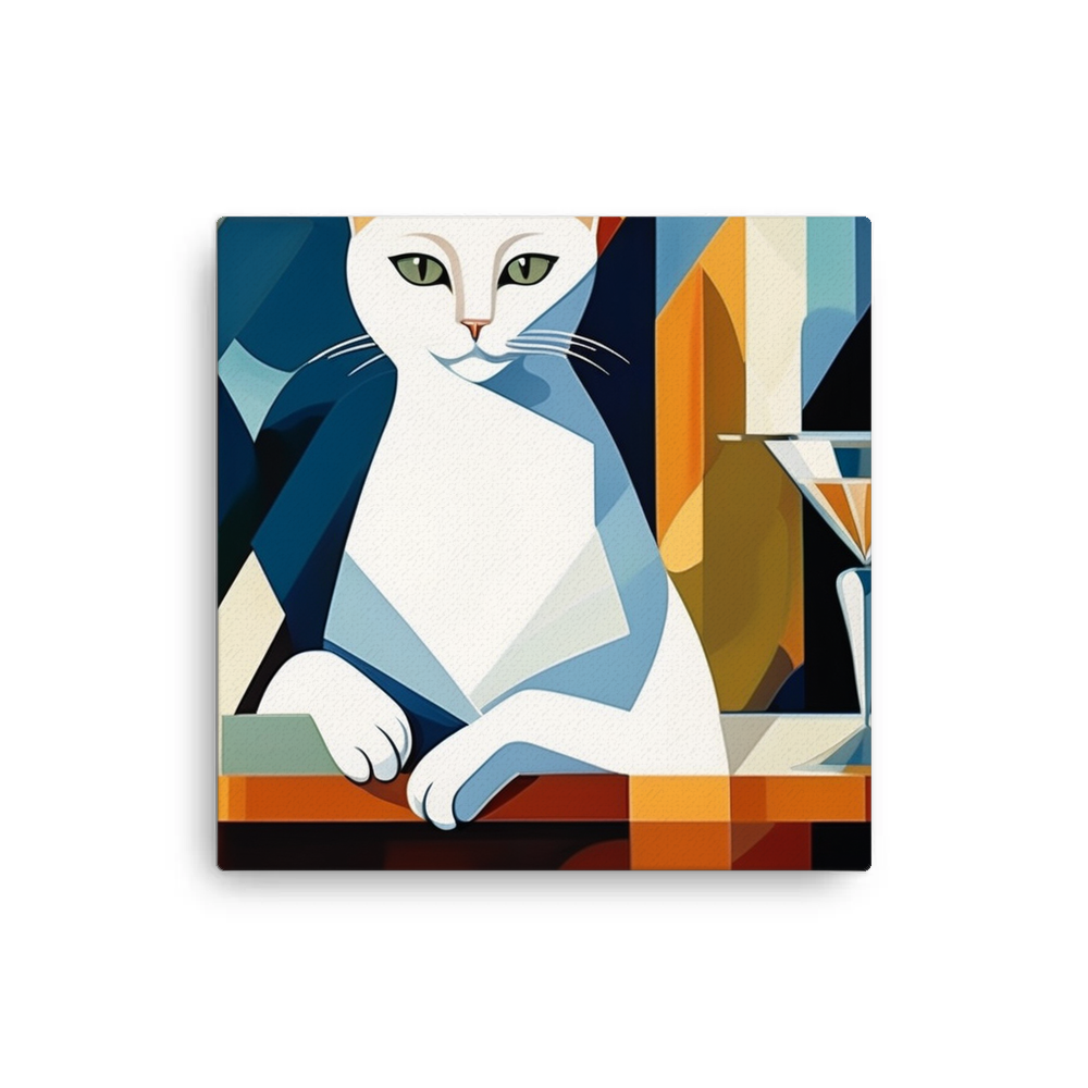 PugMug Custom White Companion Cat Canvas