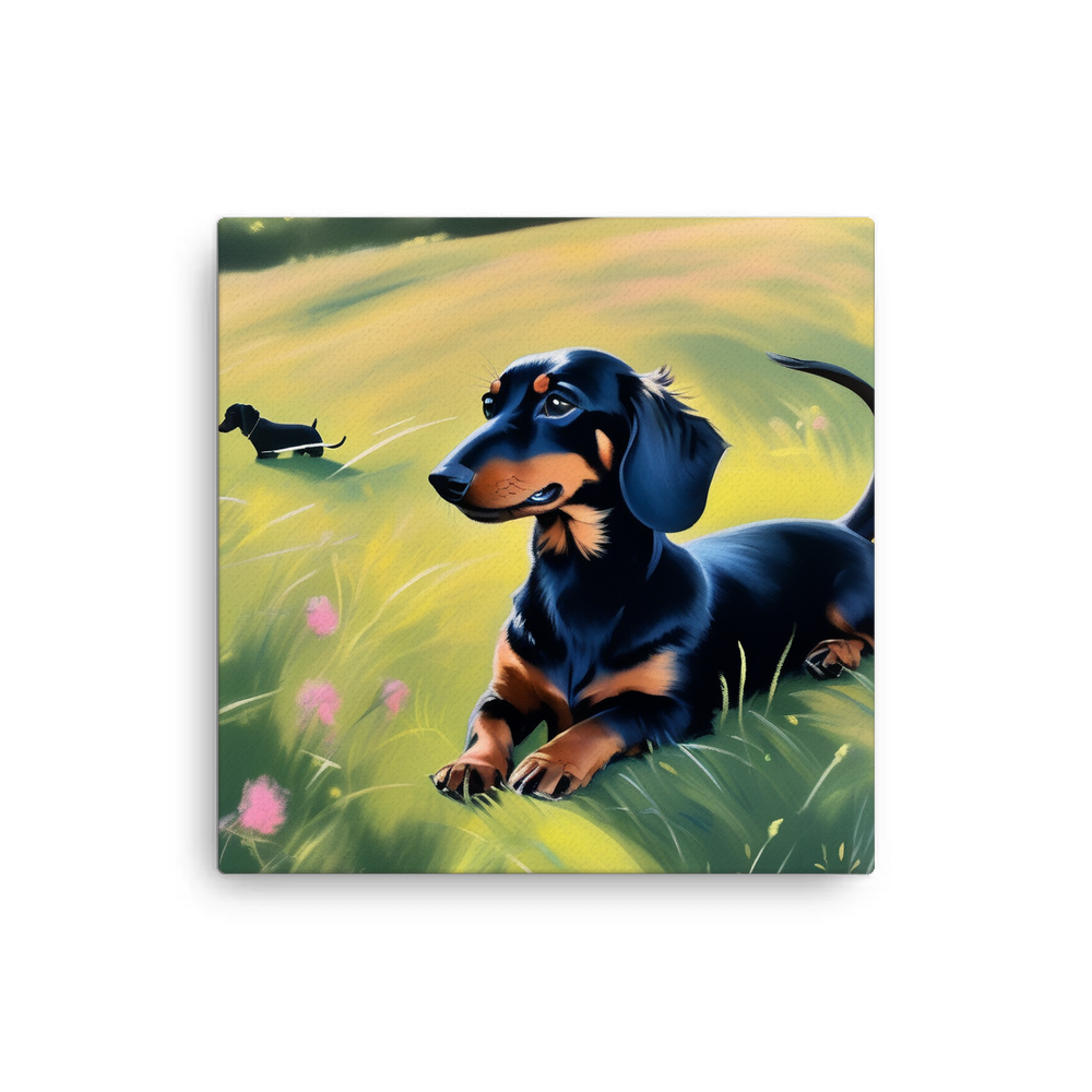 PugMug Custom Black Dachshund Canvas