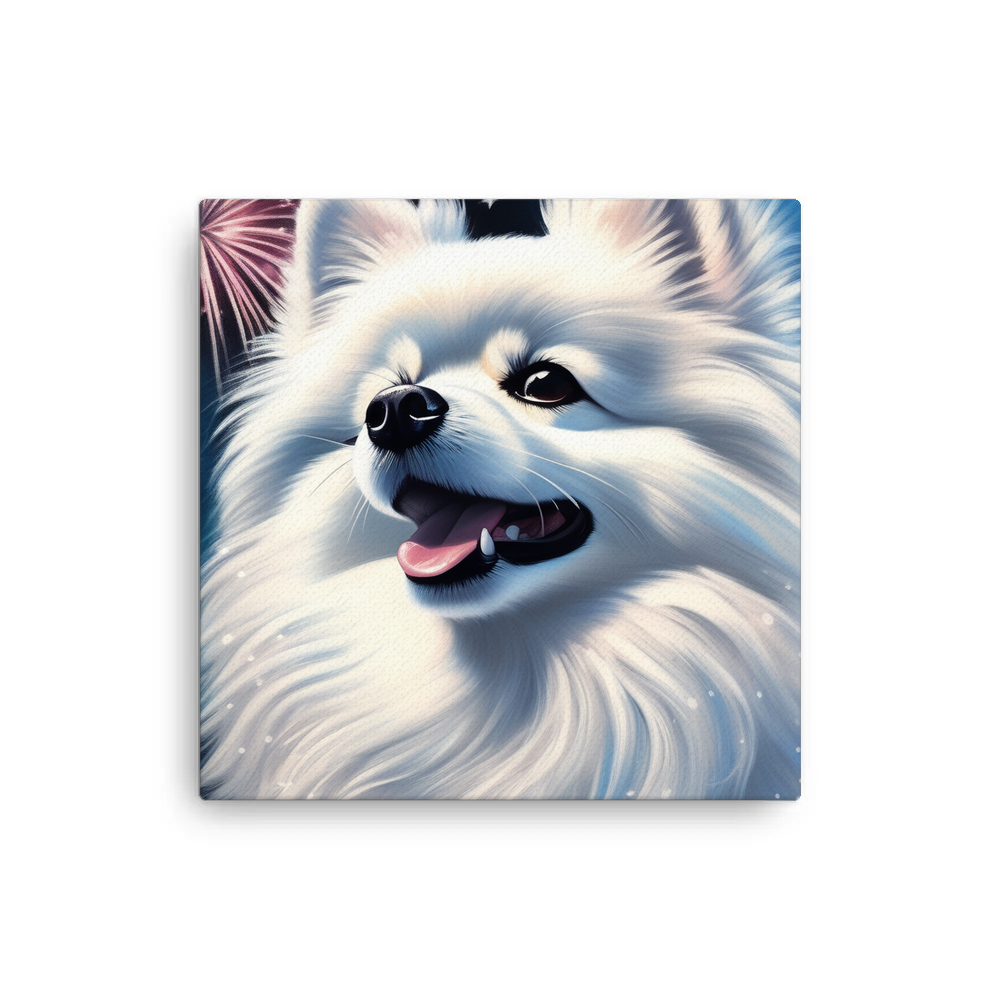 PugMug Custom White Pomeranian Canvas