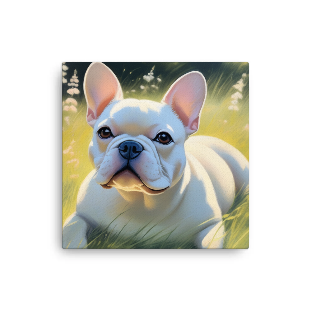 PugMug Custom White French Bulldog Canvas