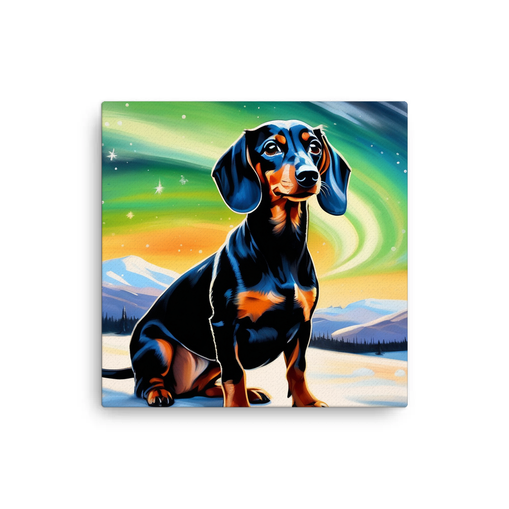 PugMug Custom Black Dachshund Canvas
