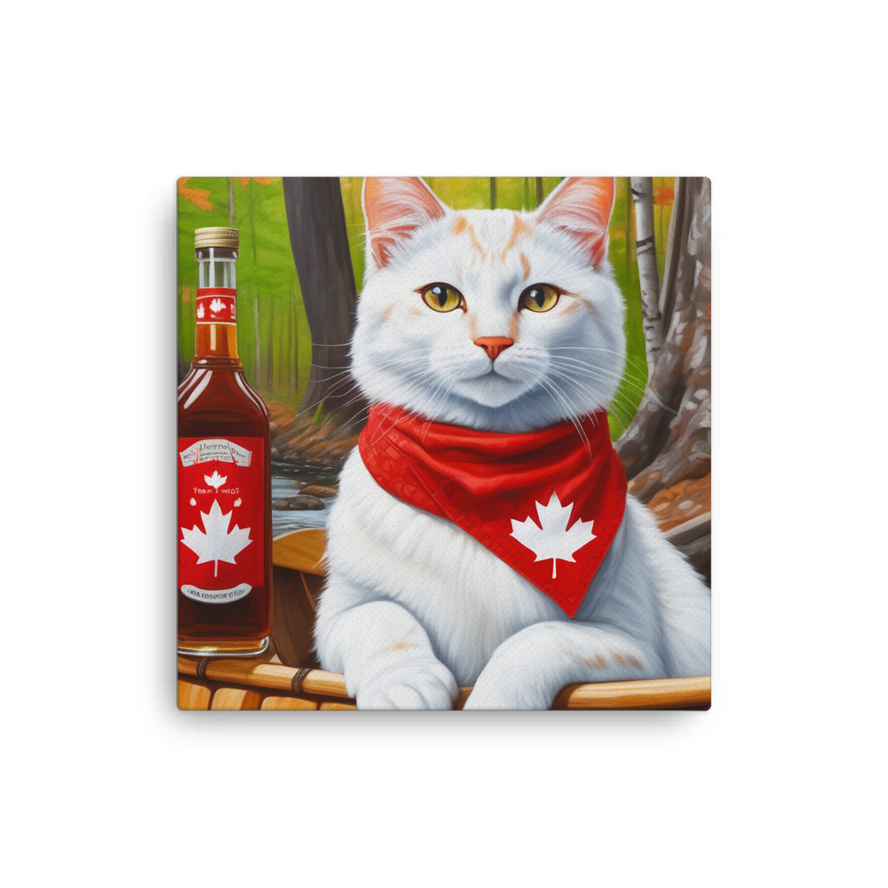 PugMug Custom White Companion Cat Canvas