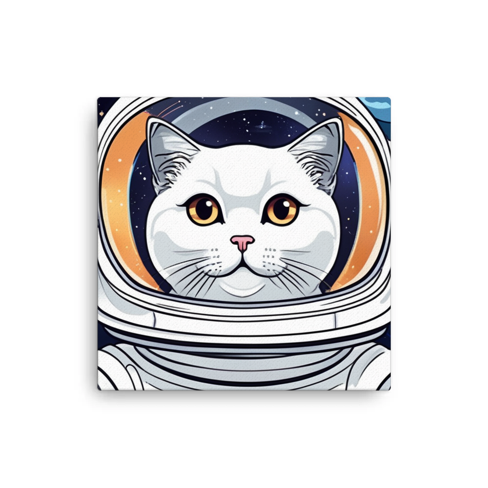 PugMug Custom White Scottish Fold Cat Canvas