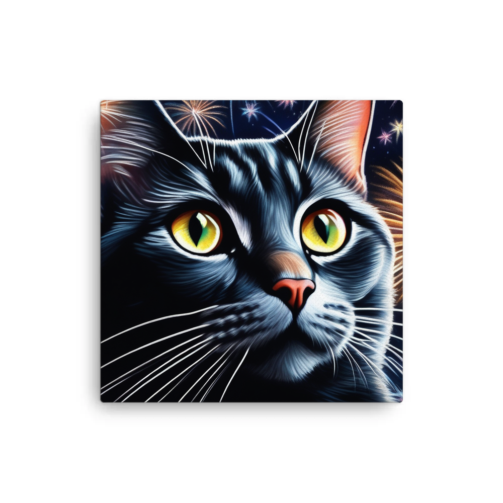 PugMug Custom Black American Shorthair Cat Canvas