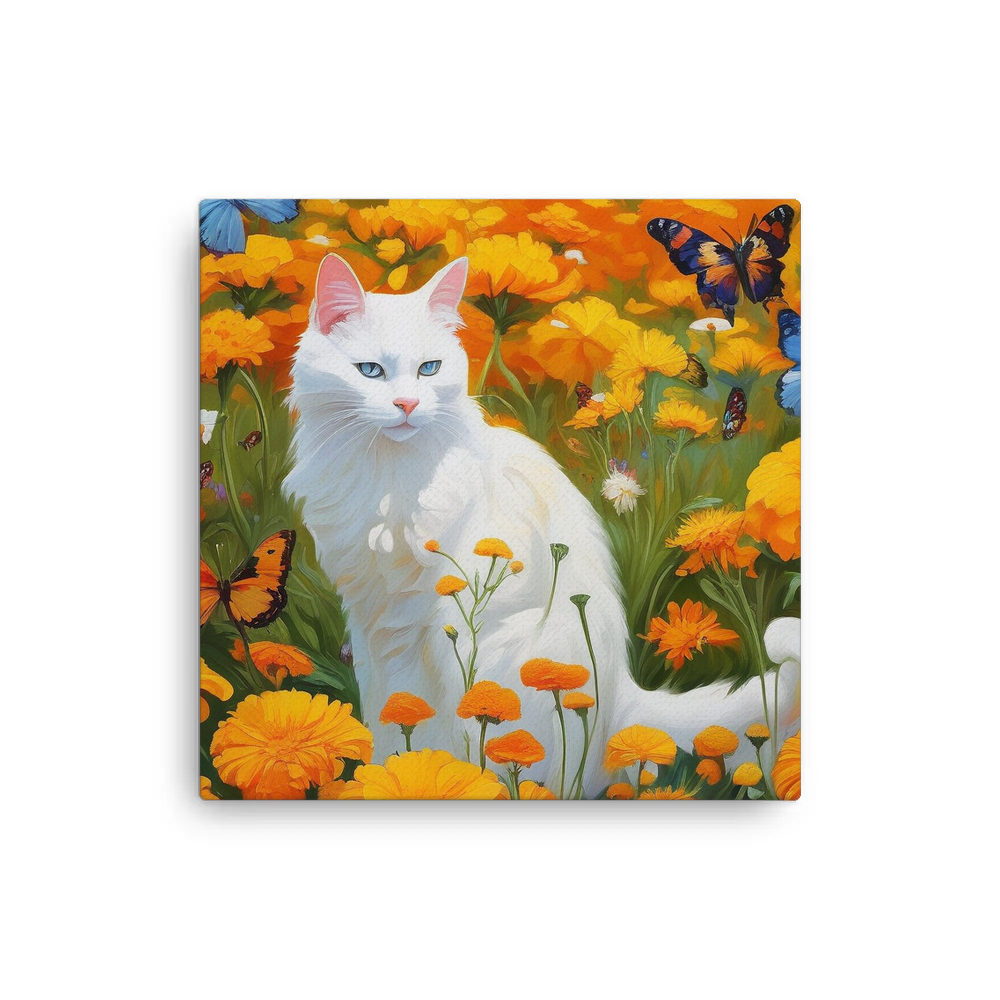 PugMug Custom White Companion Cat Canvas