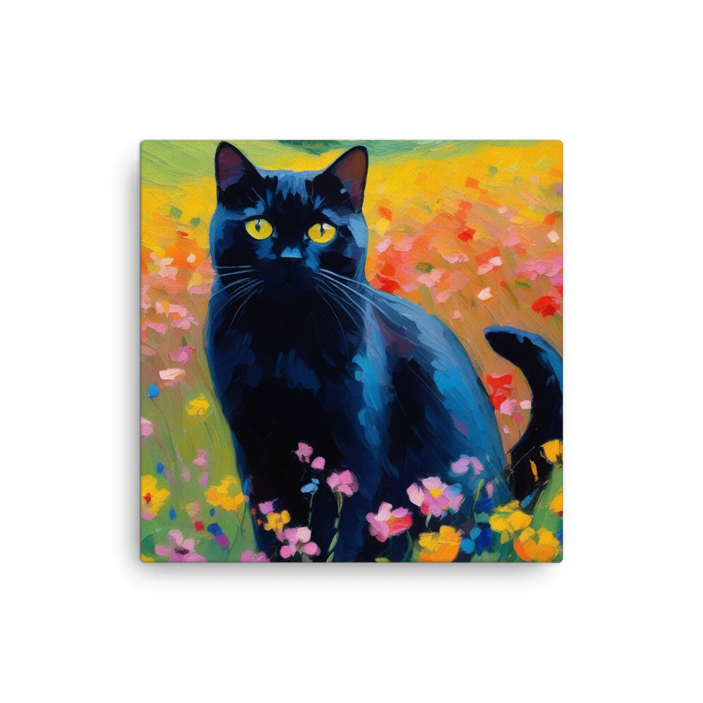 PugMug Custom Black British Shorthair Cat Canvas
