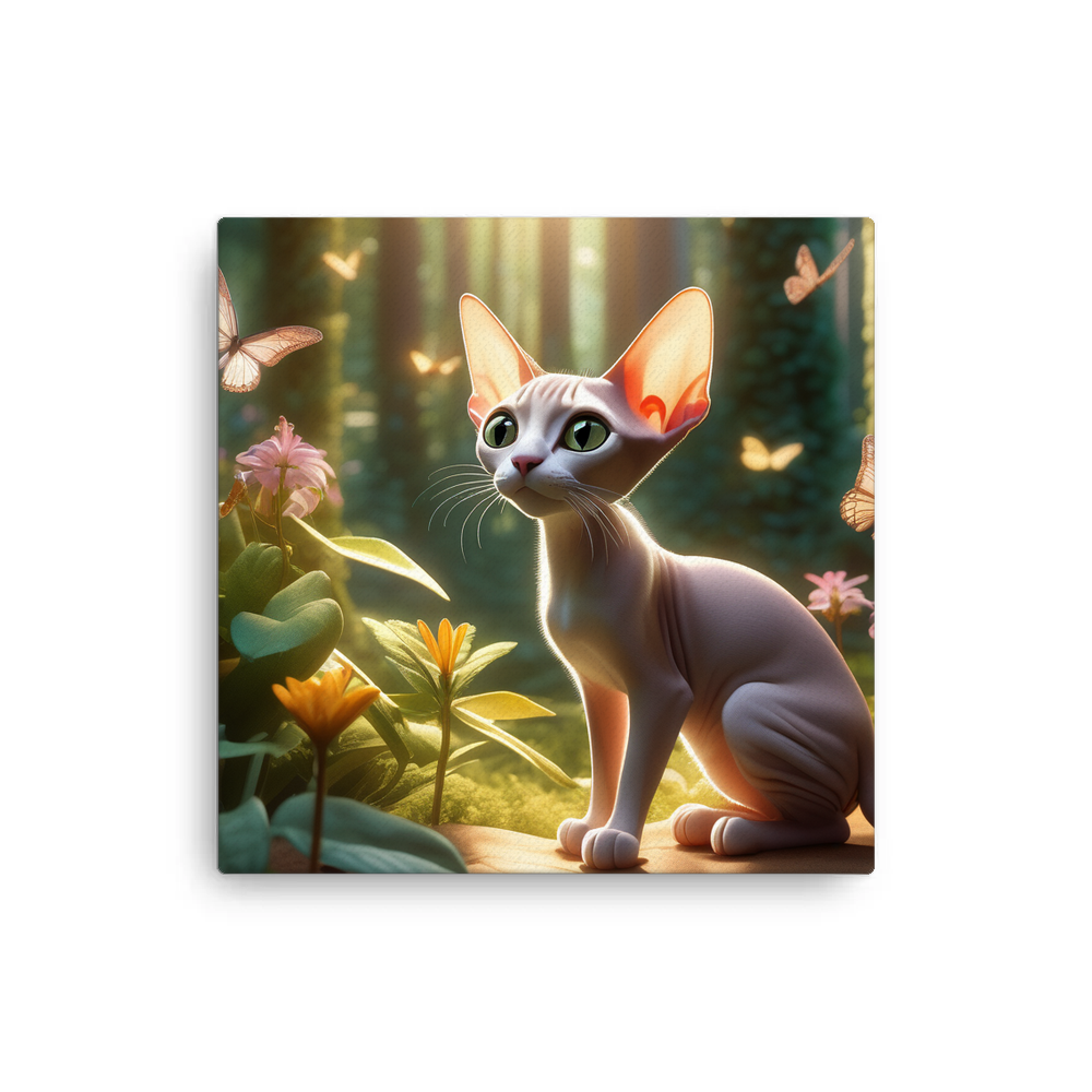 PugMug Custom Tabby Sphynx Cat Canvas