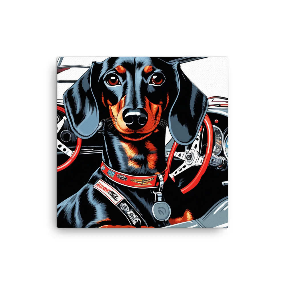 PugMug Custom Black Dachshund Canvas