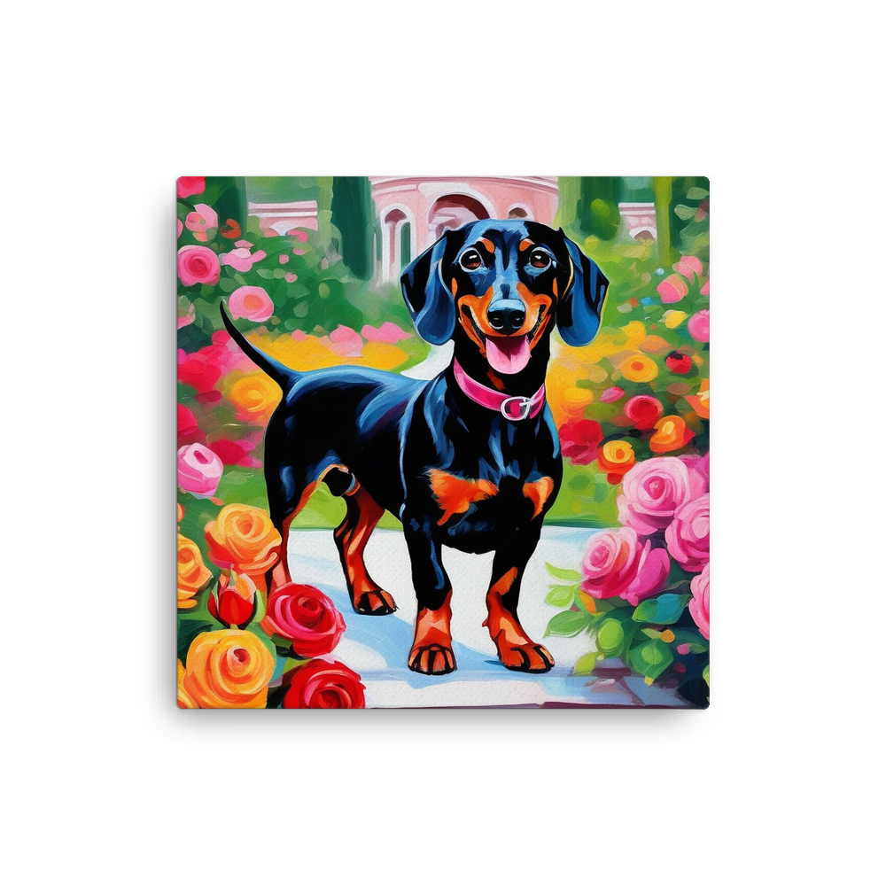 PugMug Custom Black Dachshund Canvas
