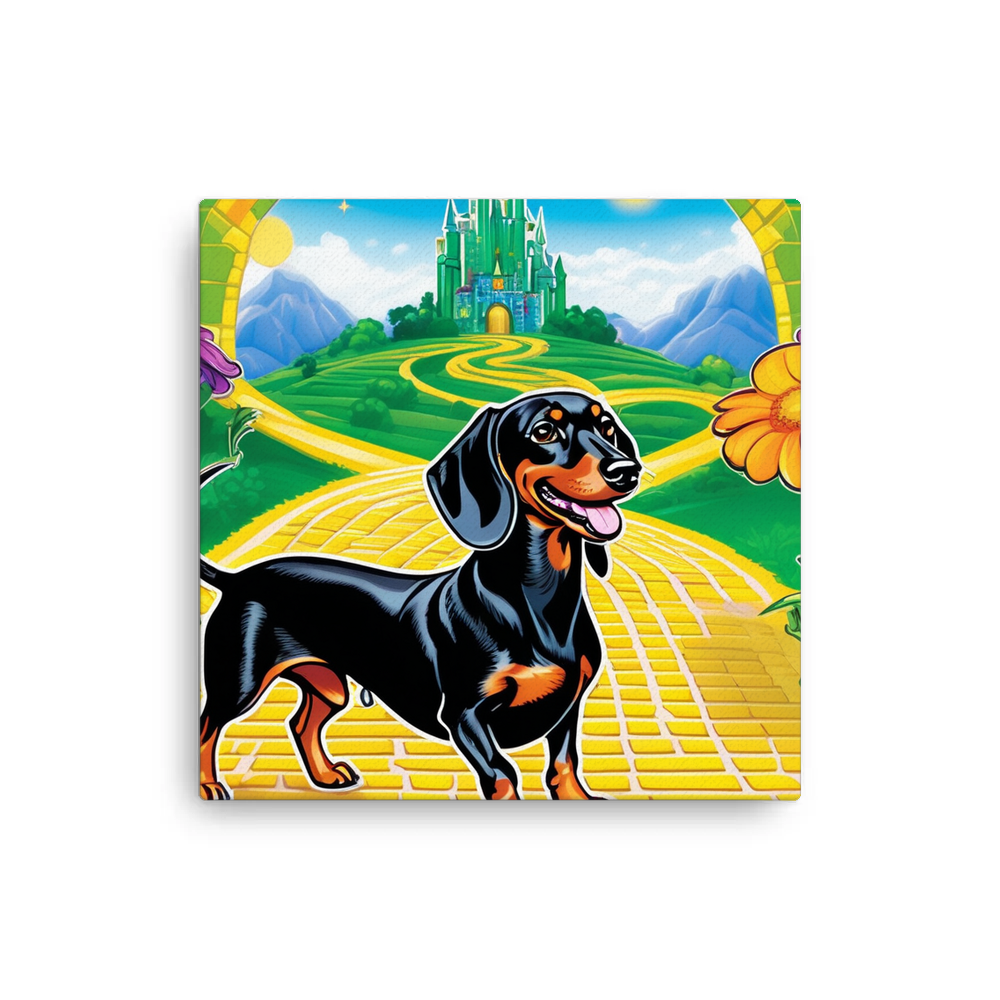 PugMug Custom Black Dachshund Canvas