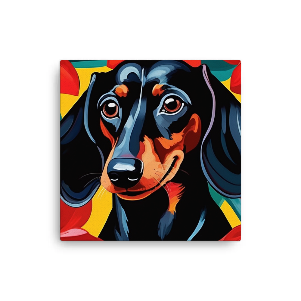 PugMug Custom Black Dachshund Canvas