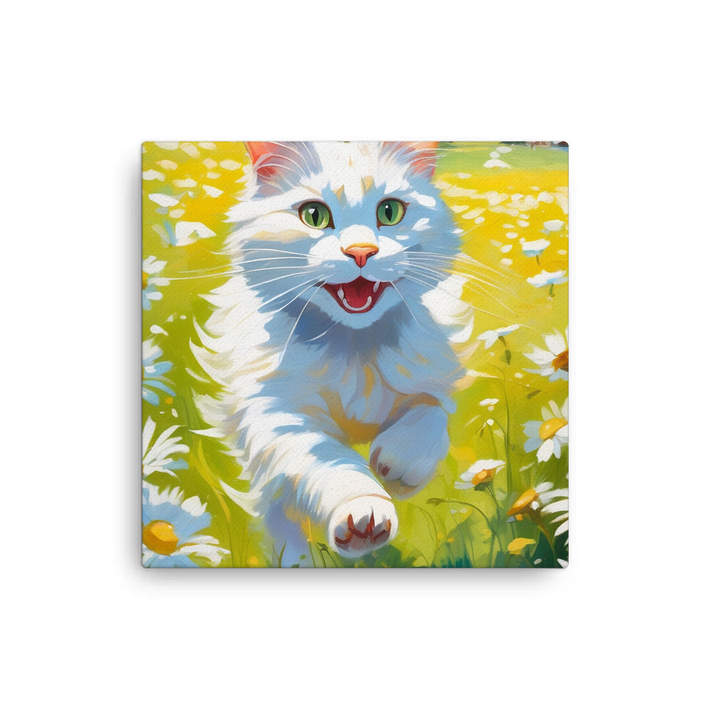 PugMug Custom White Companion Cat Canvas