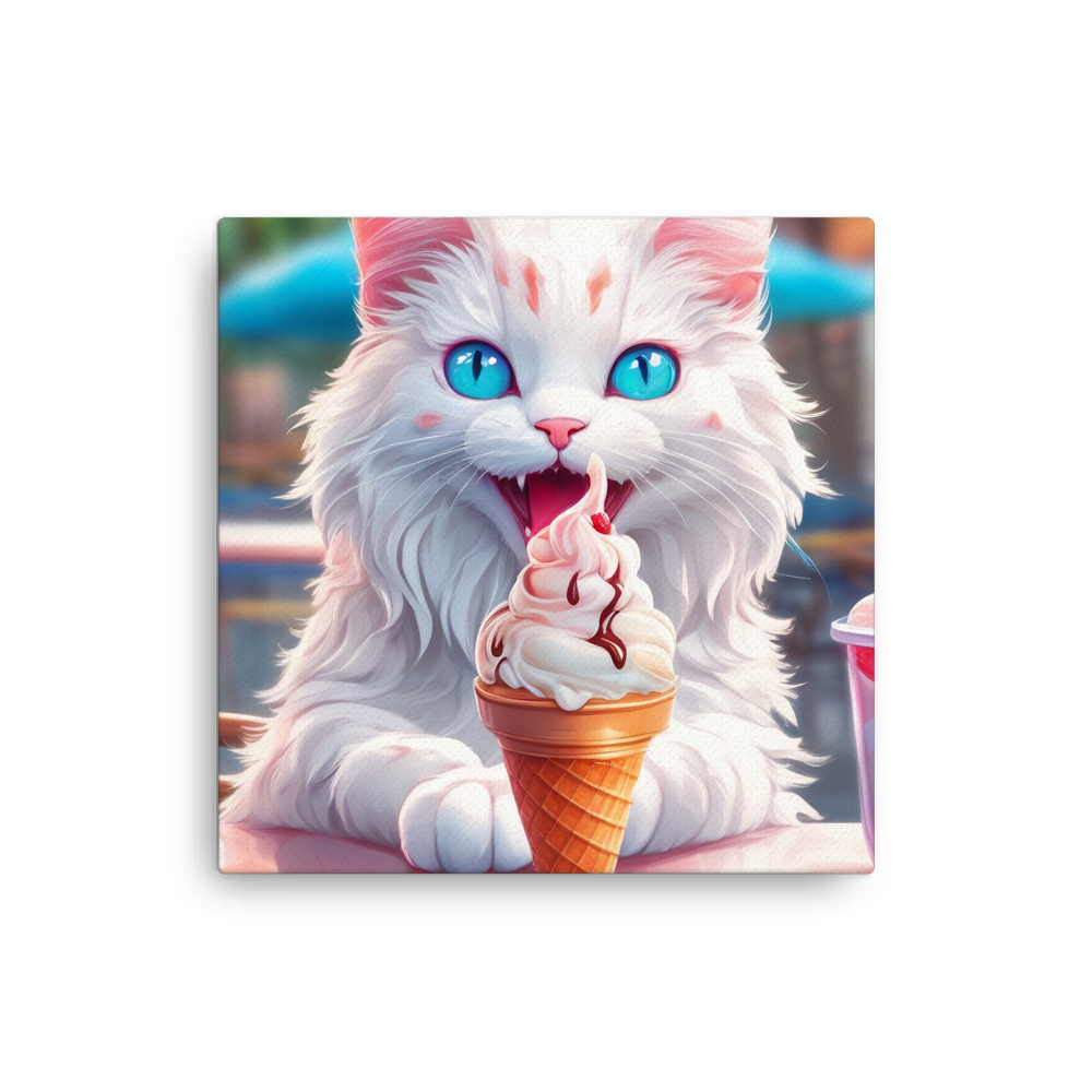 PugMug Custom White Companion Cat Canvas