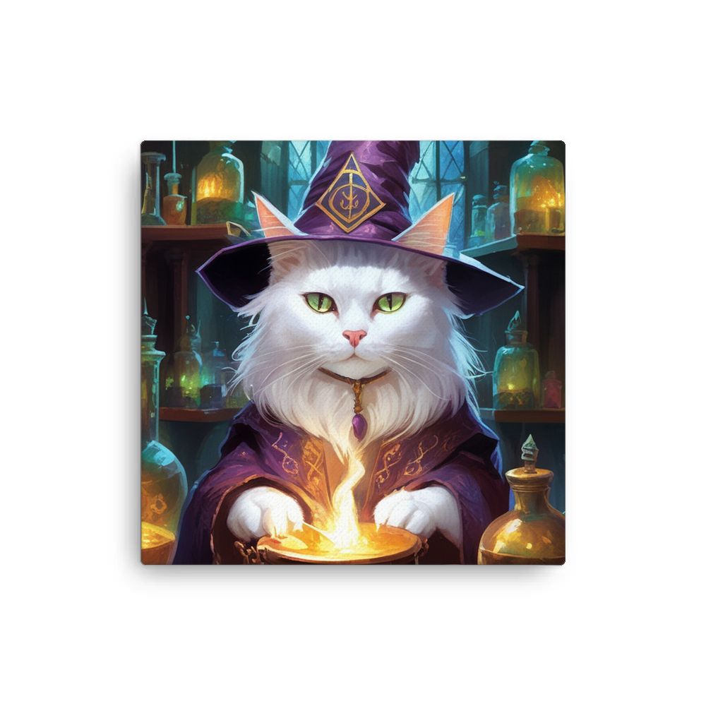 PugMug Custom White Companion Cat Canvas