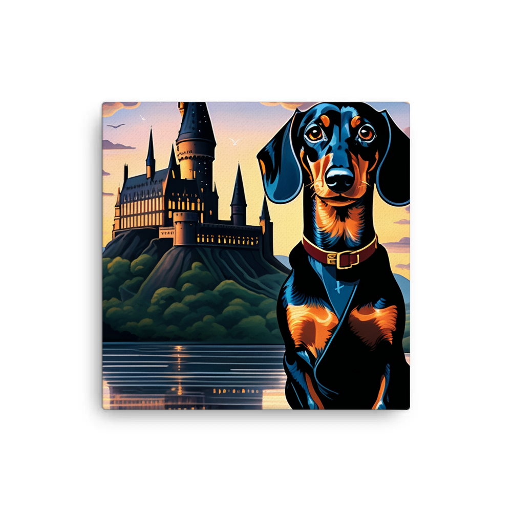 PugMug Custom Black Dachshund Canvas