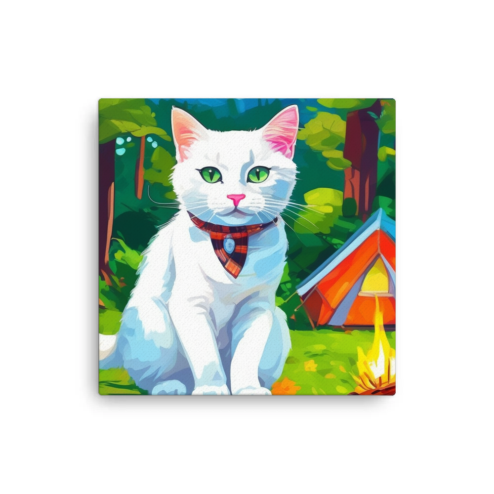 PugMug Custom White Companion Cat Canvas