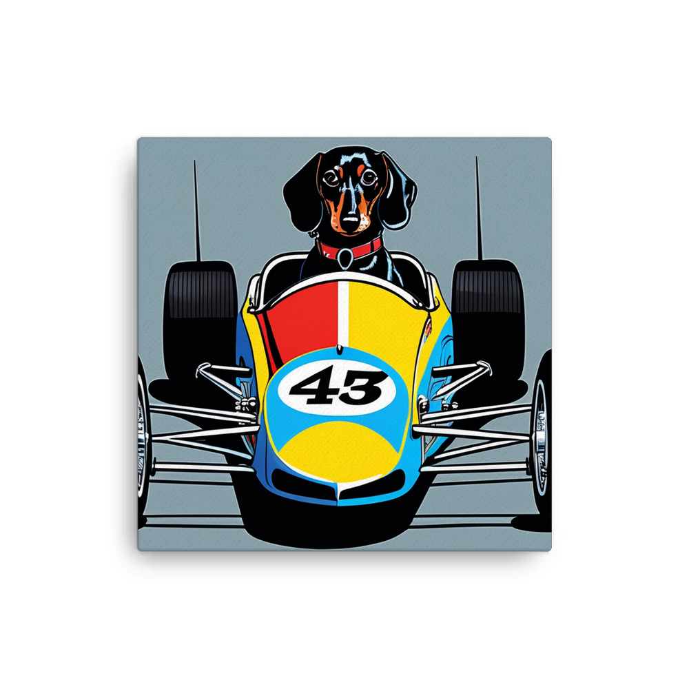 PugMug Custom Black Dachshund Canvas