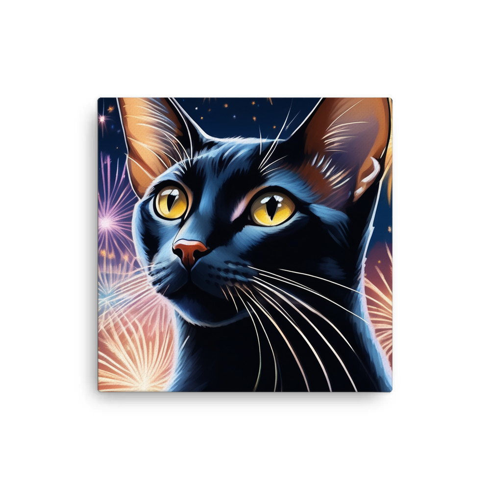 PugMug Custom Black Abyssinian Cat Canvas