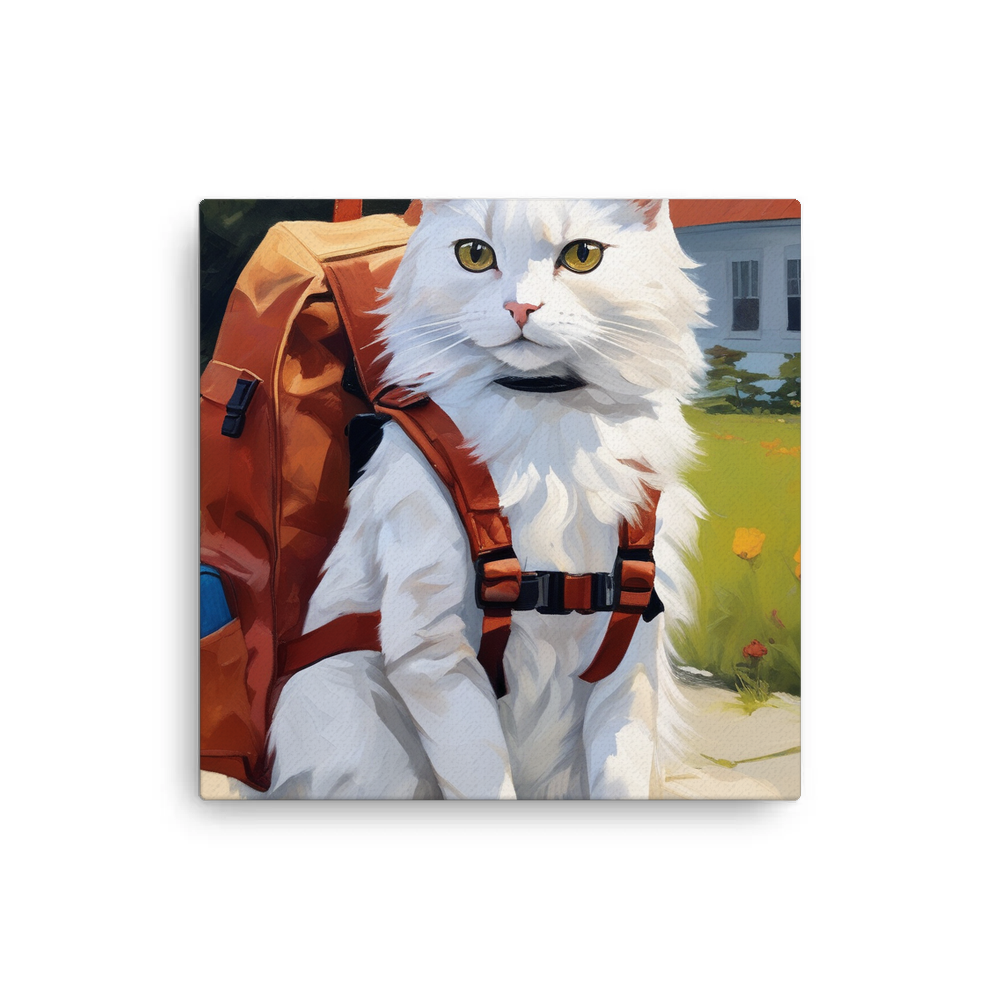 PugMug Custom White Companion Cat Canvas