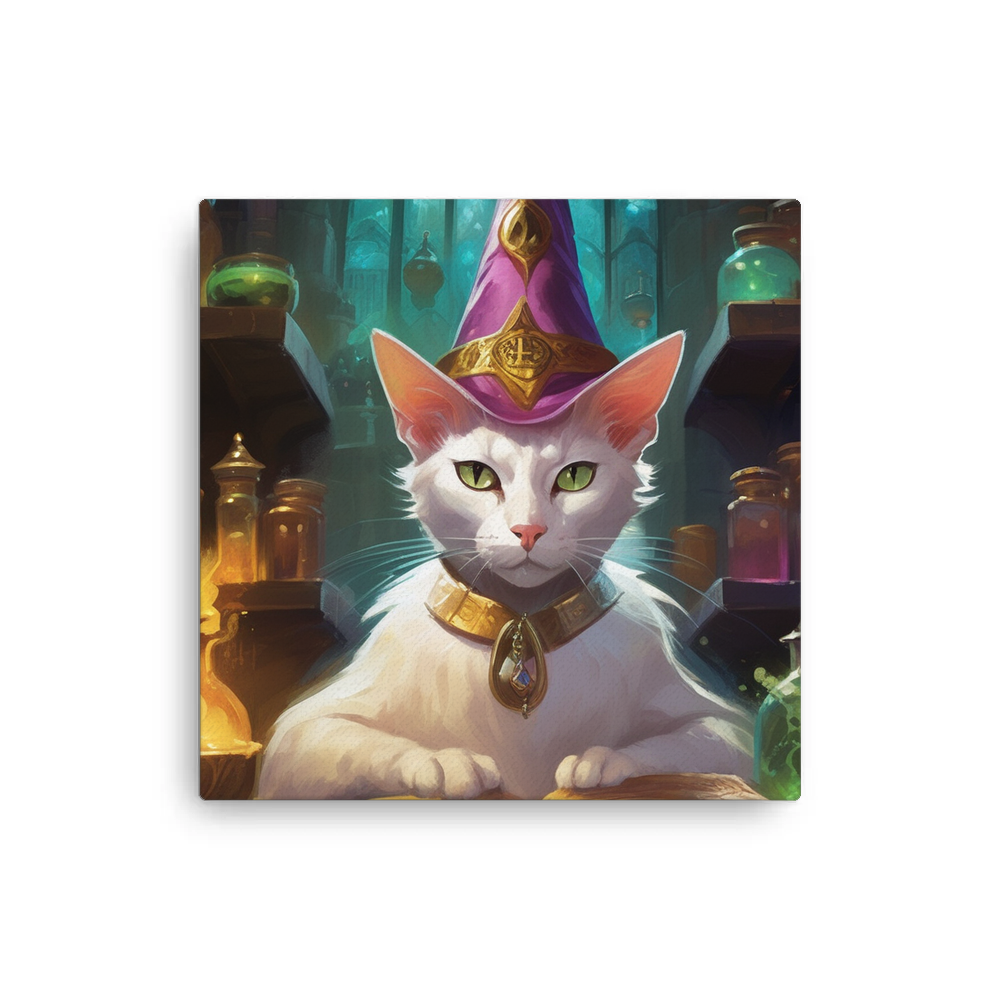 PugMug Custom White Abyssinian Cat Canvas