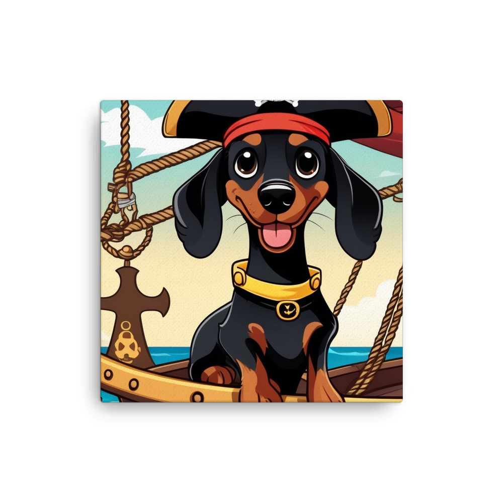 PugMug Custom Black Dachshund Canvas