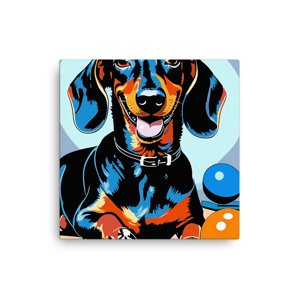 PugMug Custom Black Dachshund Canvas