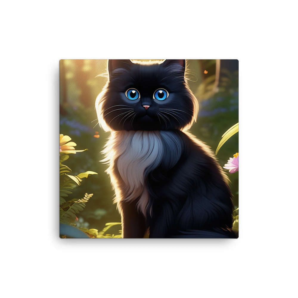 PugMug Custom Black Ragdoll Cat Canvas