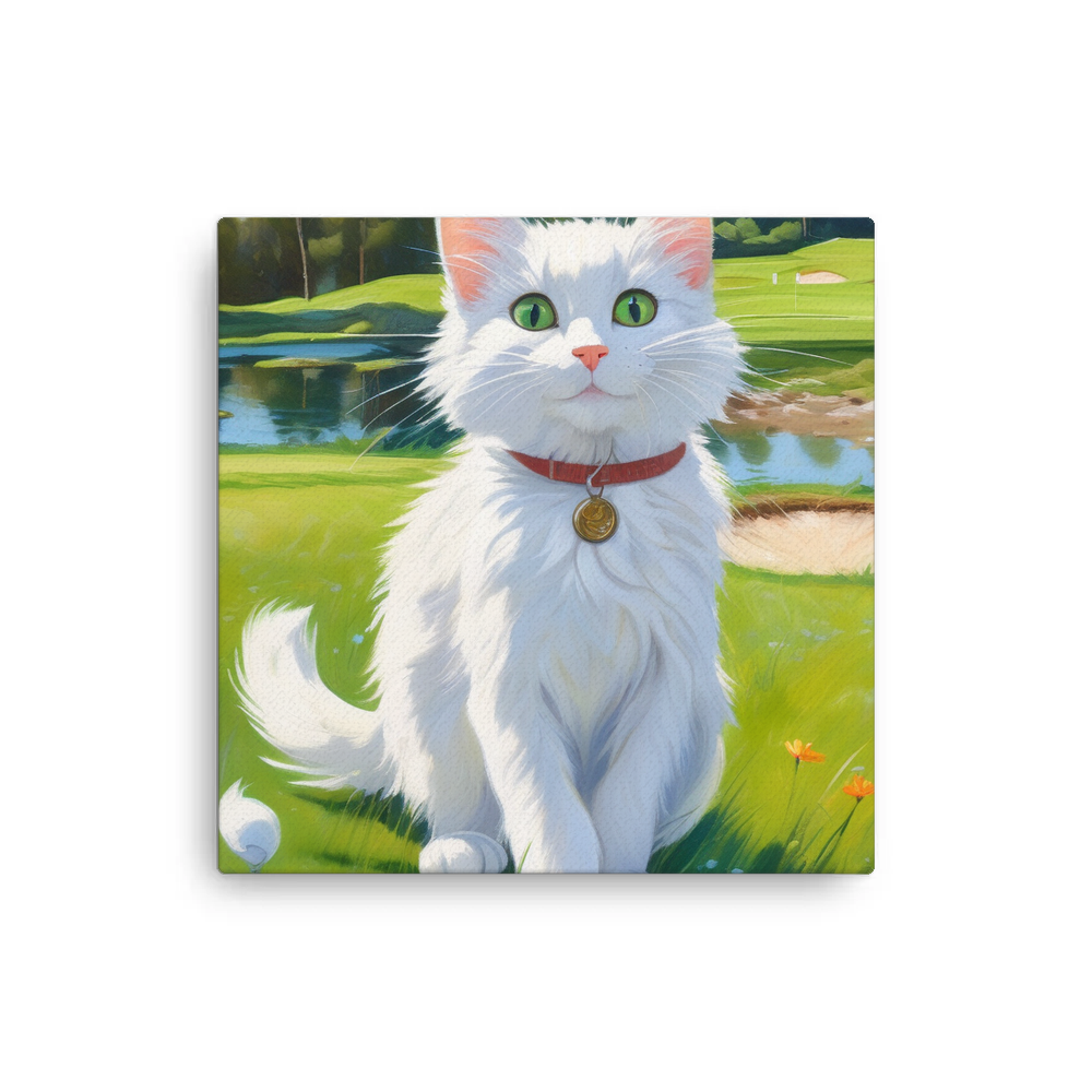 PugMug Custom White Companion Cat Canvas