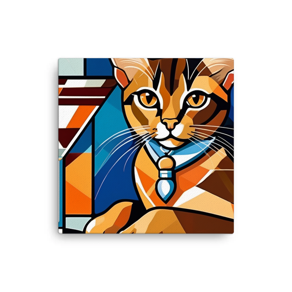 PugMug Custom Tabby Abyssinian Cat Canvas