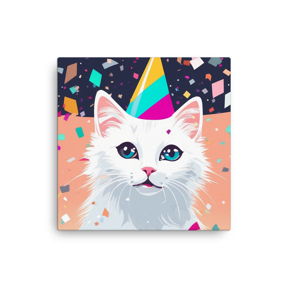 PugMug Custom White Companion Cat Canvas