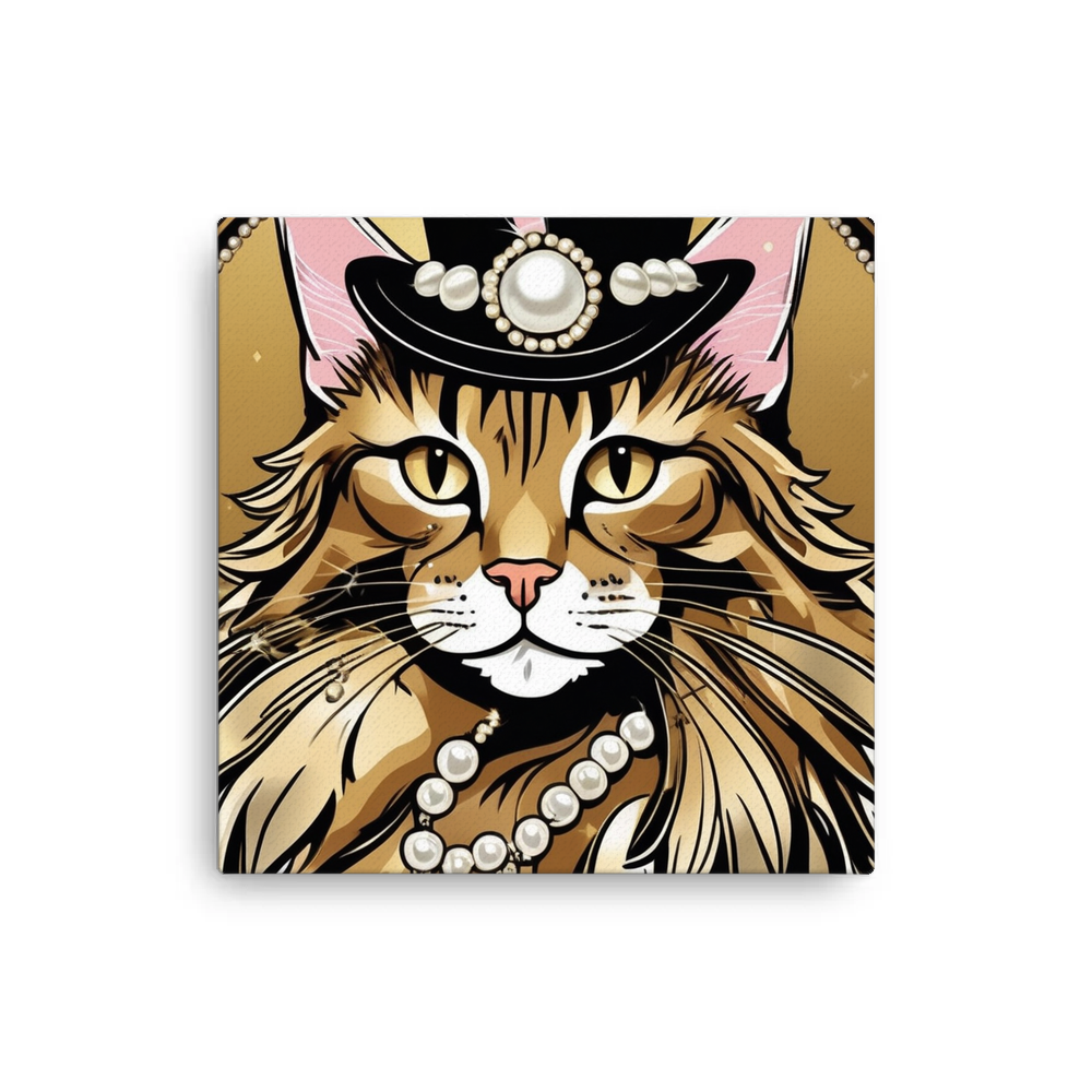 PugMug Custom Tabby Maine Coon Cat Canvas