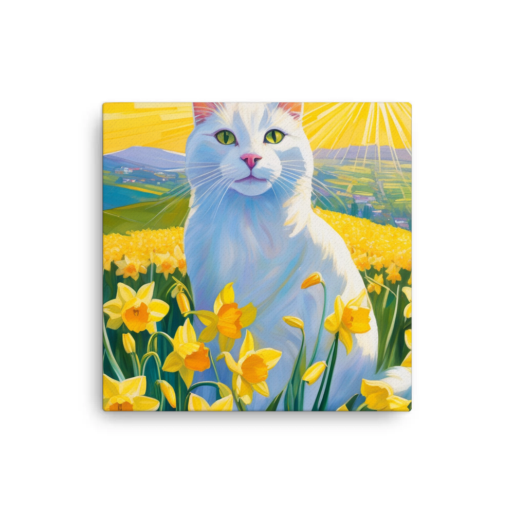PugMug Custom White Companion Cat Canvas