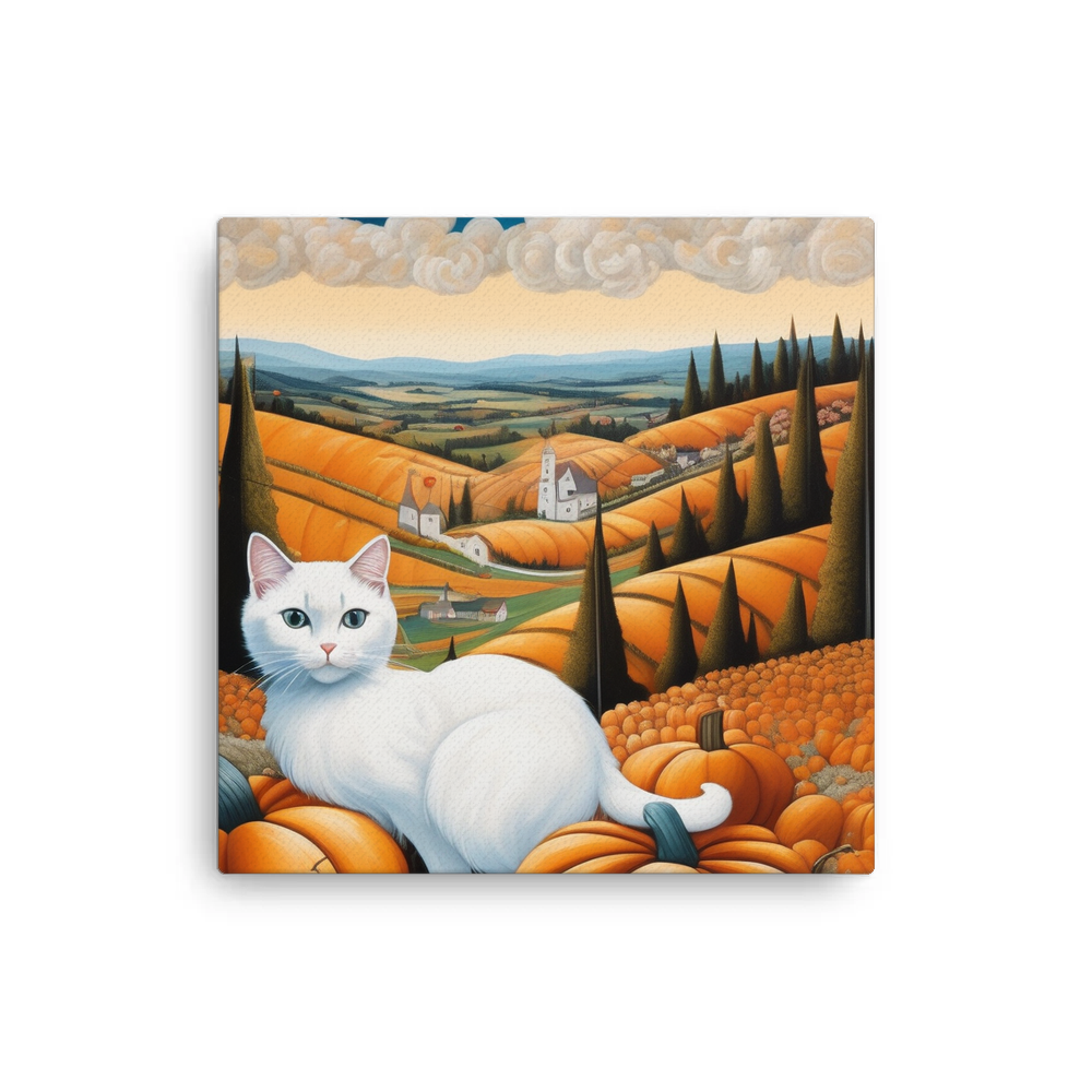 PugMug Custom White Companion Cat Canvas
